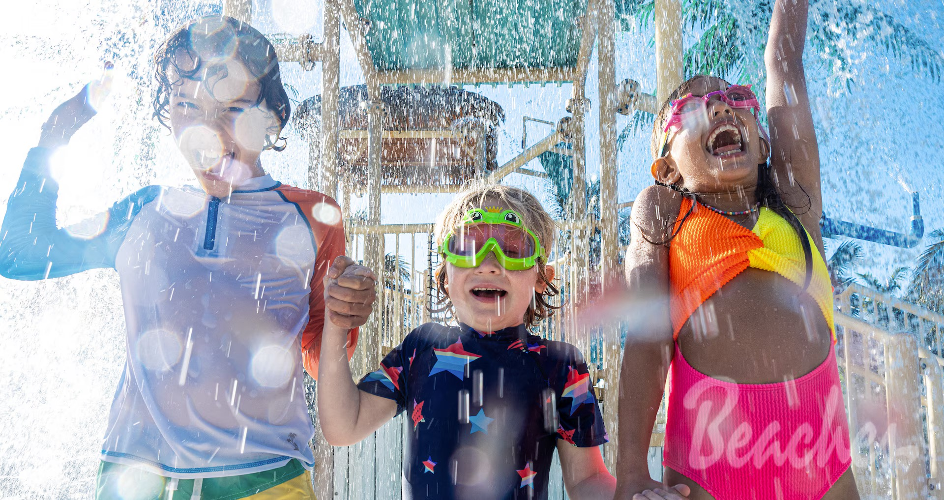 Beaches Kids Laughing in Water