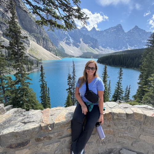 Chelsie Boudreaux in mountains