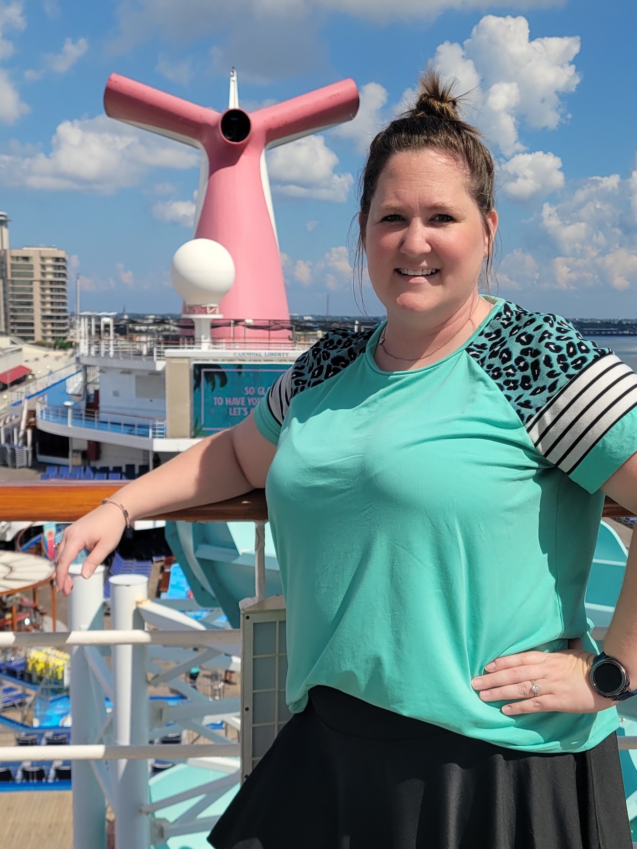 Christina Fox on a Carnival Ship