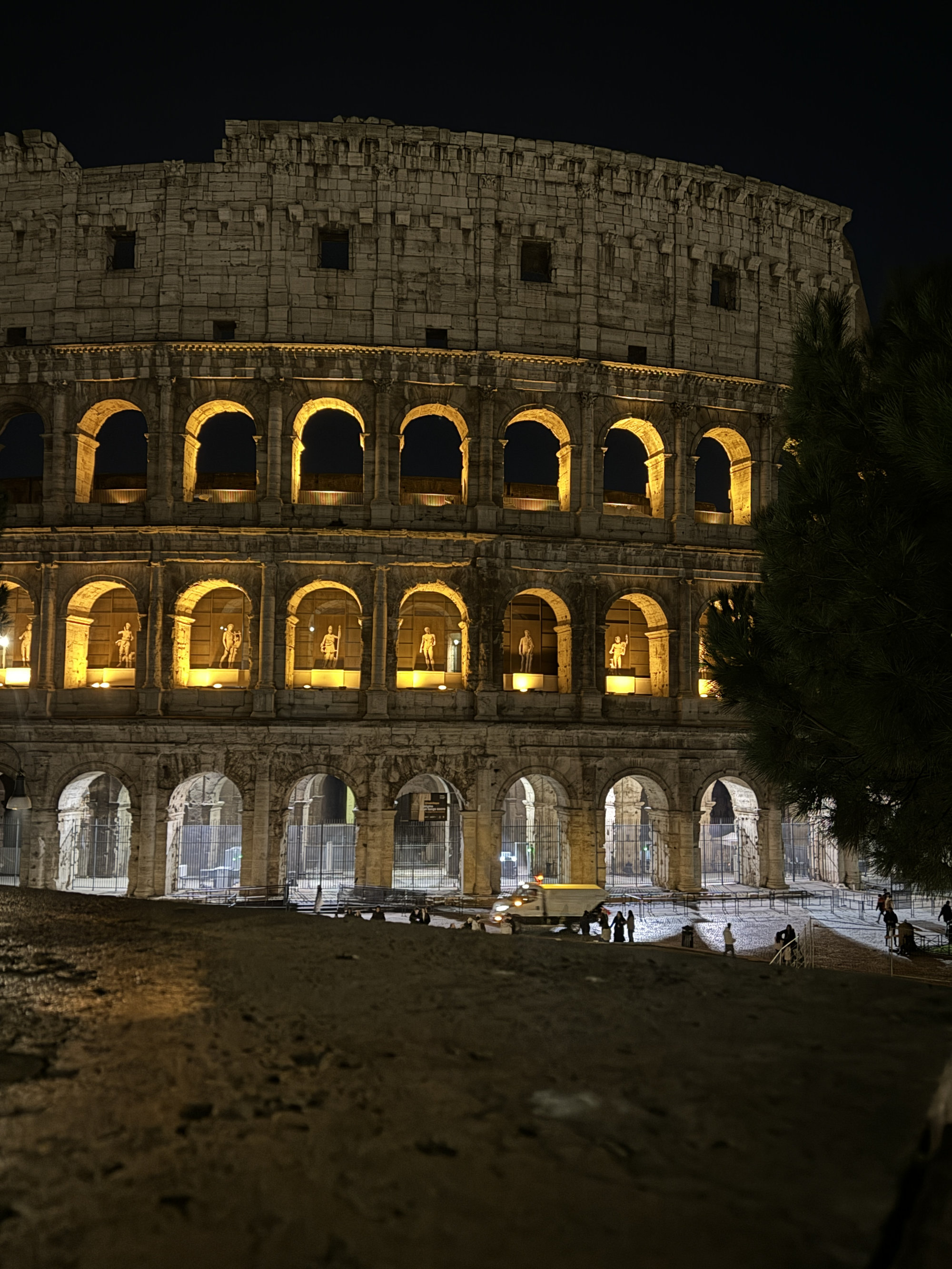 Coliseum at night