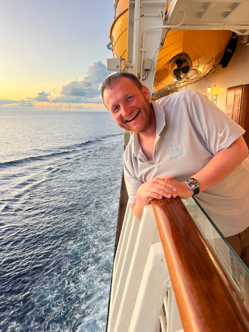 Hunter Landau on a cruise