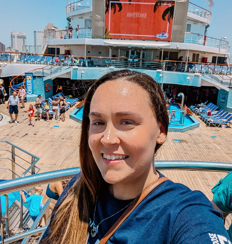 Kimberly Norton on a cruise