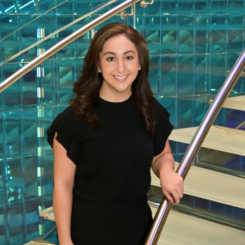 Kolin Mahan on a stairwell