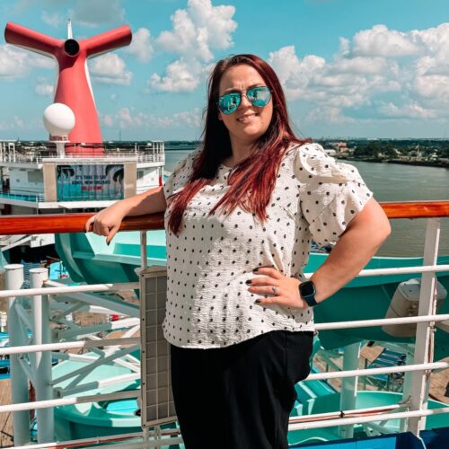 Elizabeth McCain on a cruise ship